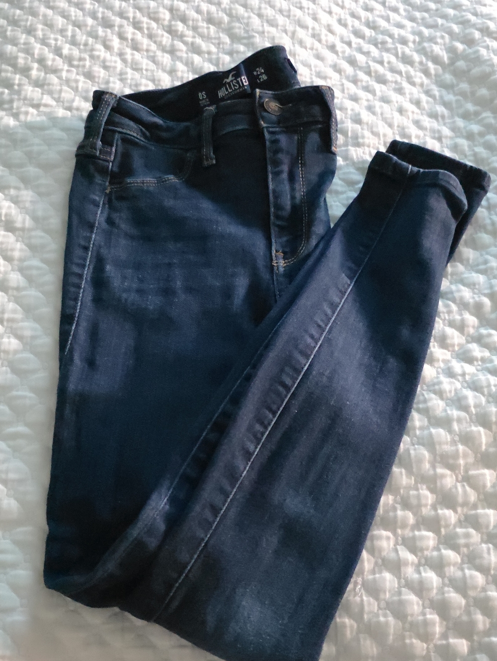 Hollister Women's Dark Blue Skinny Jeans 0S